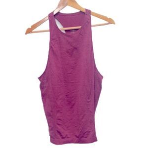Athleta Reverb Tank – Sangria Heather Racerback Seamless Top - Size: Small